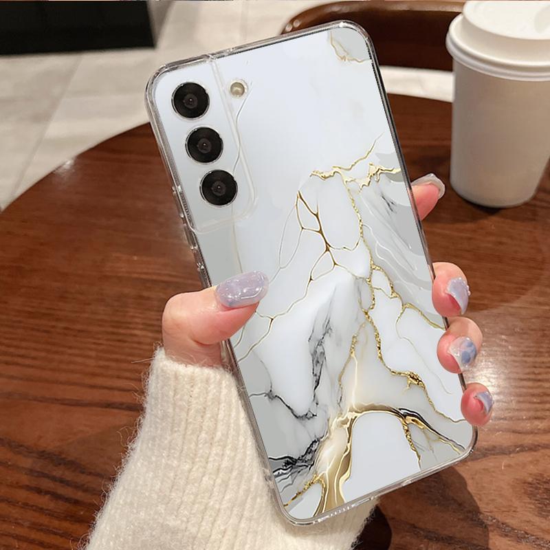 Прозрачный чехол для телефона с мраморным узором для Samsung Galaxy S26 S25 S24 S23 Ultra S22 Plus S24 S21 FE S25 Edge Прозрачный мягкий чехол из ТПУ