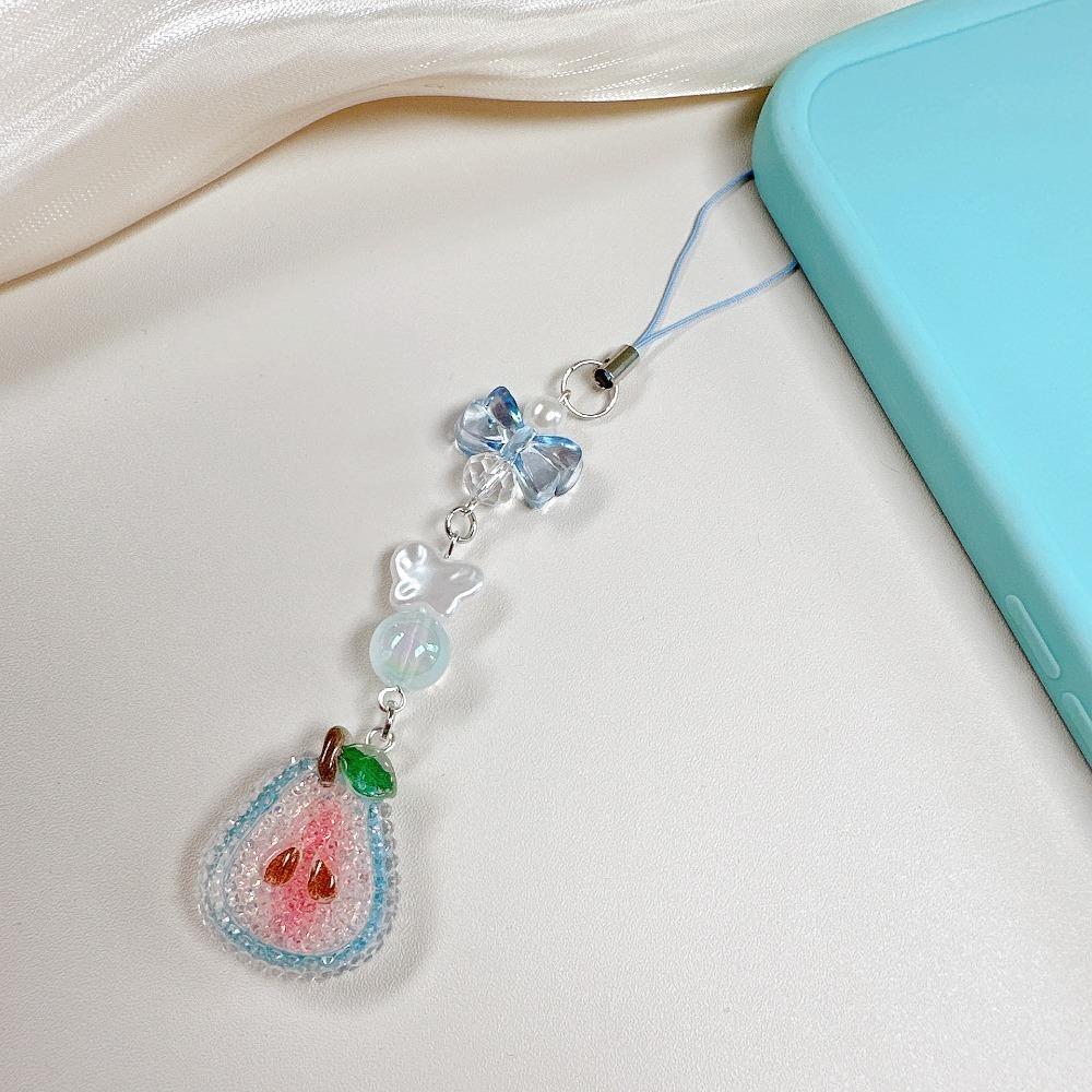 Cartoon Fruit Pendant Phone Strap Sweet Colorful Phone Chain Fruit Party Pendant Bag Pendant