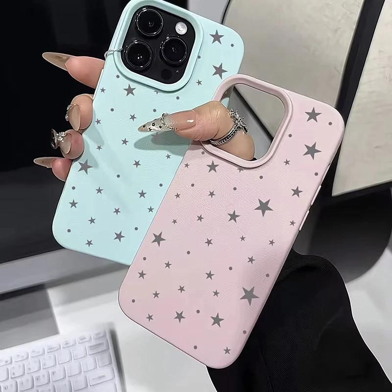 INS Серые Звезды Чехол для Мобильного Телефона Для iPhone 17 16 15 14 13 12 11 Pro Max Plus Ударопрочный Мягкий Силиконовый Бампер Задняя Крышка