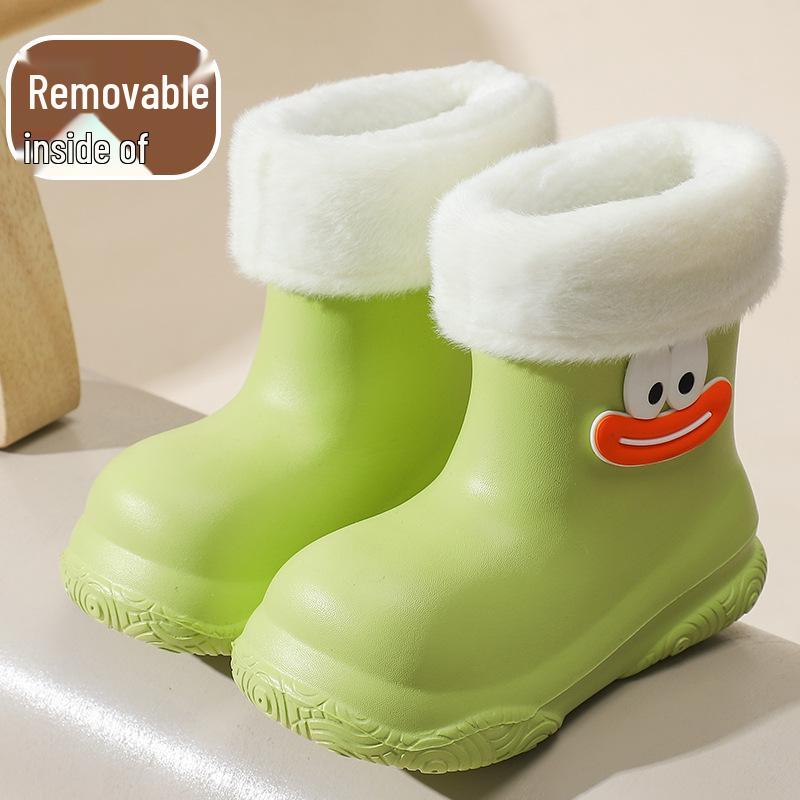 Детские непромокаемые сапоги Dopamine для мальчиков и девочек - Нескользящие, с подкладкой из ЭВА-флиса, Съемные, для детского сада и школы