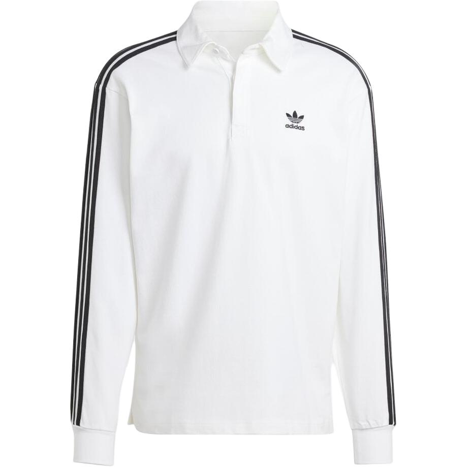 adidas Рубашка поло Adicolor Rugby белая мужская уличная одежда IZ2459