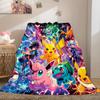 Pokemon Anime Print Blanket Warm Comfortable Flannel Cover For Bedrooms, Sofas, Beds, Chairs LXR120