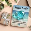 Pocket Hug Turtle Emotional Support Animal with Pocket Hug Card Positive Mini Penguin Elephant Gift for Friends Kids Coworkers