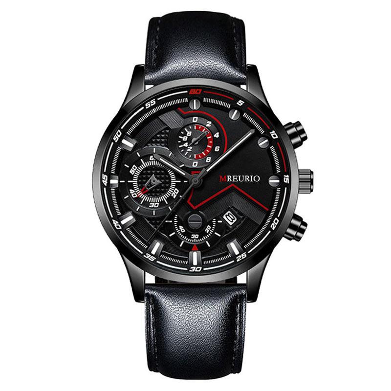 Fashion Calendar Business Men's Watch Men's Watch Six-Pin Belt Quartz Watch