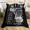 Basketball Duvet Cover Set Sports Theme Bedding Set for Boys Teens Men with Motivated No Failure Pattern Soft Comforter Cover