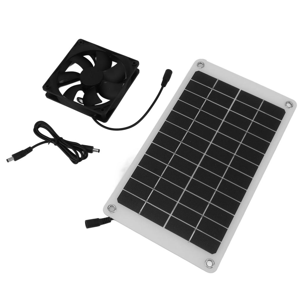 Solar Exhaust Fan IP67 Waterproof 10W 12V Solar Panel Ventilation Fan for Chicken Coop Shed Pet