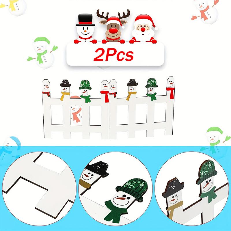 2 шт. Деревянный забор для дерева, украшение для дерева на вечеринку, украшение для двора, фестиваль, Рождество, деревянный забор 30 * 30 см