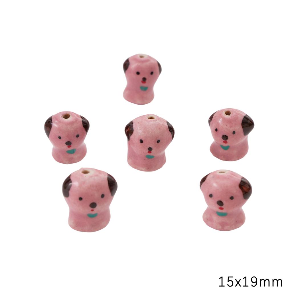 Керамические расписные бусины Собака Лиса Интервальные Рассыпные бусины для DIY Браслетов Ожерелий Изготовления Ювелирных Изделий