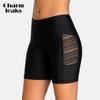 Women Swim Trunks Bottom Side Hollow-out Solid Swim Skirt Build-in Brief Swimwear Briefs Swimming Bottom Tankini Bottoms