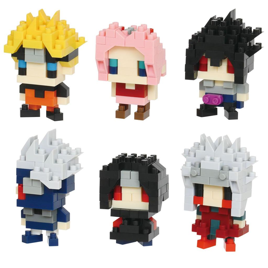Kawada Nanoblock Mini Nano Naruto Shippuden (Box) NBMC_45S 1 Box = 6 Pieces, Total of 6 Types