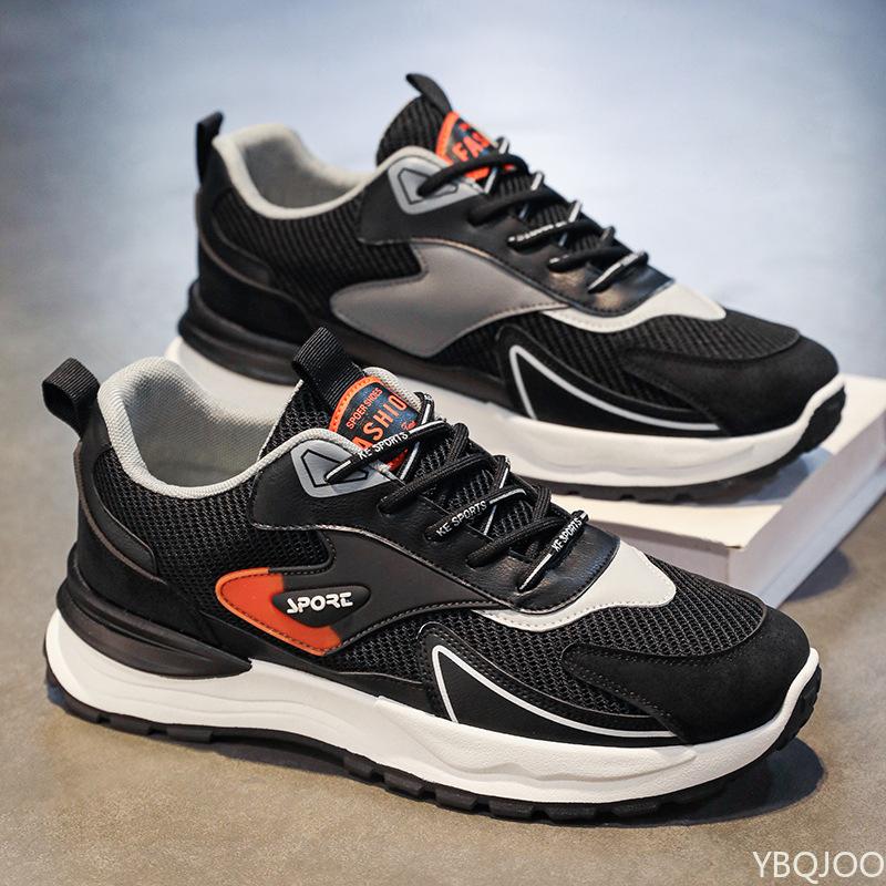 Fashion Spring Autumn New Breathable Comfortable Mesh Sneakers MenTrendy Versatile Thick Bottom Casual Running Shoes