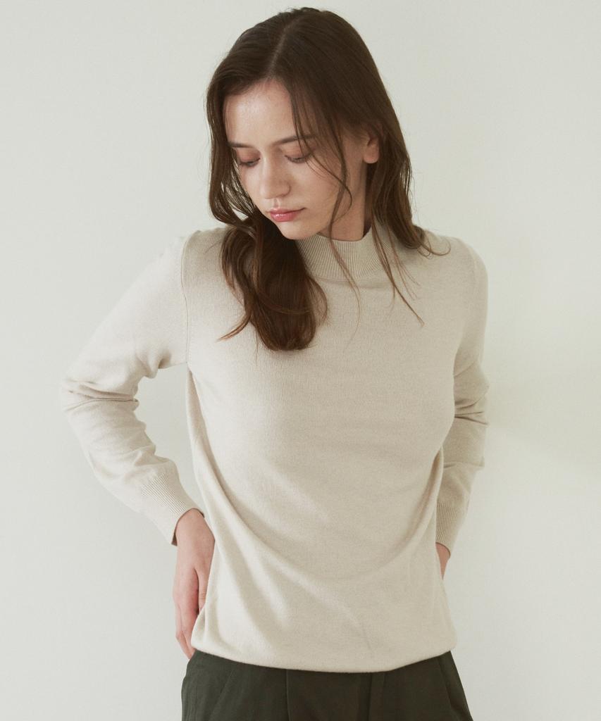 210EDIT Women'S Cashmere Blend Mock Turtleneck Knit_Zz4Sw011_Lbe