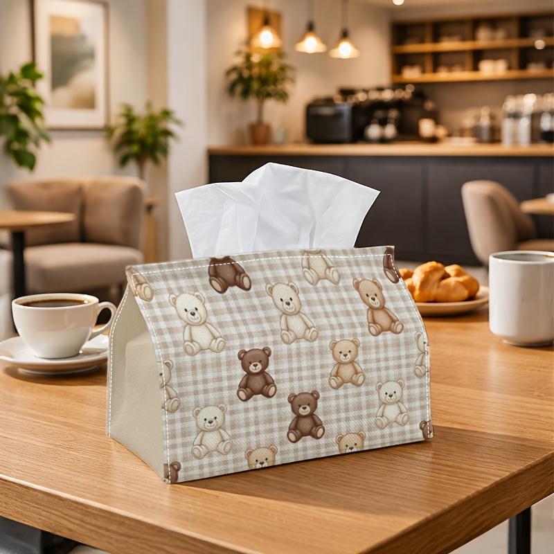 1pc Pastoral Cartoon Pet Tissue Box | Multi-functional Napkin Dispenser, Two Sizes Available Suitable for Home, Parties, Car Decoration Teddy Bear Pla