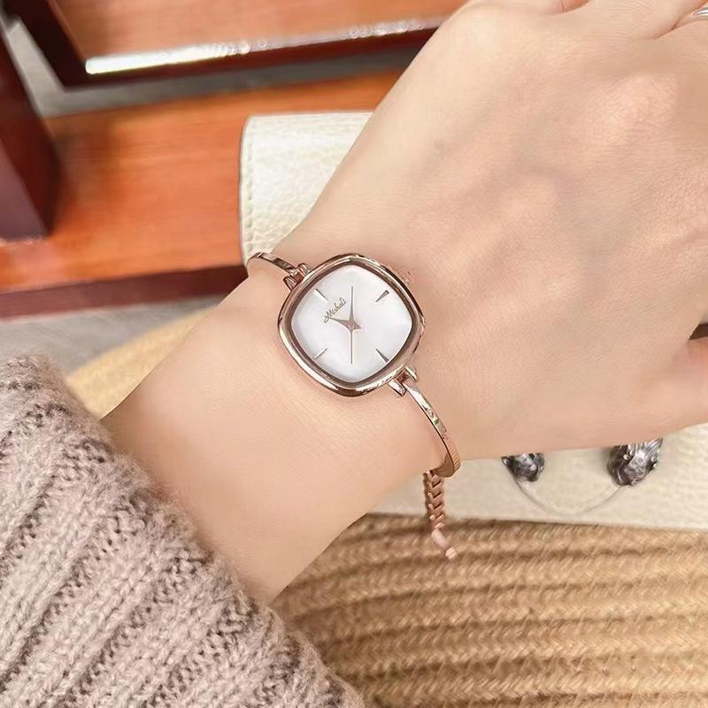 Ancora Red Fashion Simple Bracelet Slim Strap Bracelet Square Women'S Watch Ancora