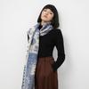Plaid Imitation Cashmere Scarf Women'S Warm Letters Thickened Versatile Shawl Thick Jacquard Scarf