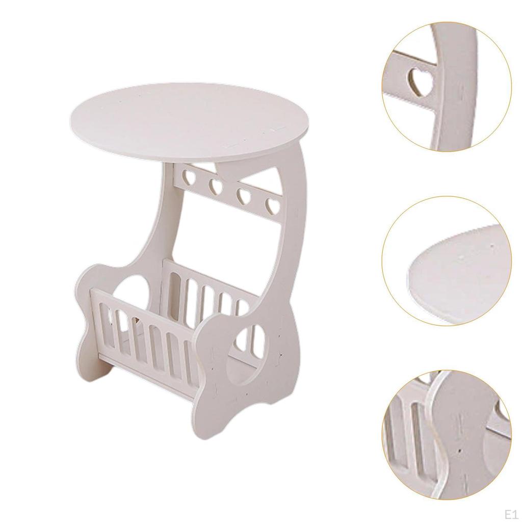 Side Table with Storage for Small Space, Versatile Drink Nightstand Bedroom Bathroom