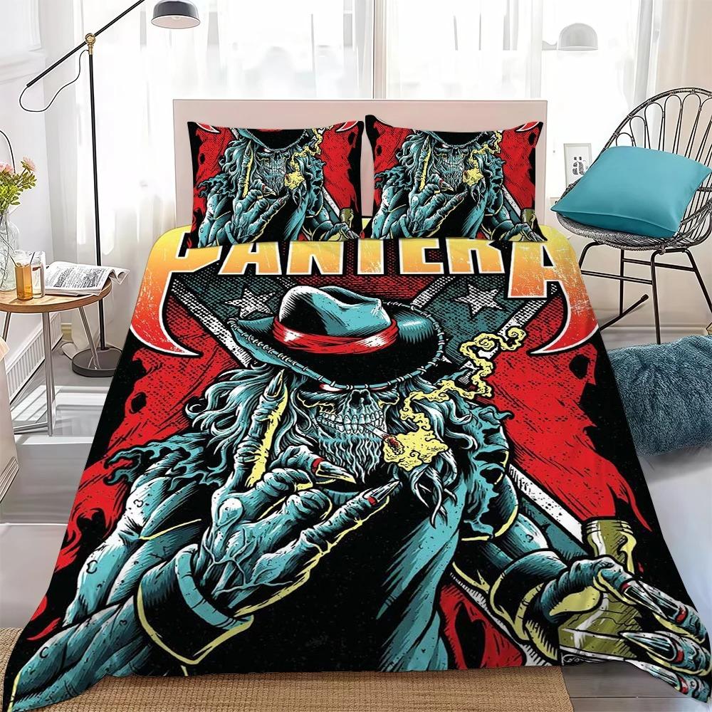 Exquisite 3D Printe P-Pantera Band Duvet Cover Pillowcase Bedding Set Single/Twin/Full/Queen Size Bedroom Decor 2/3piece set