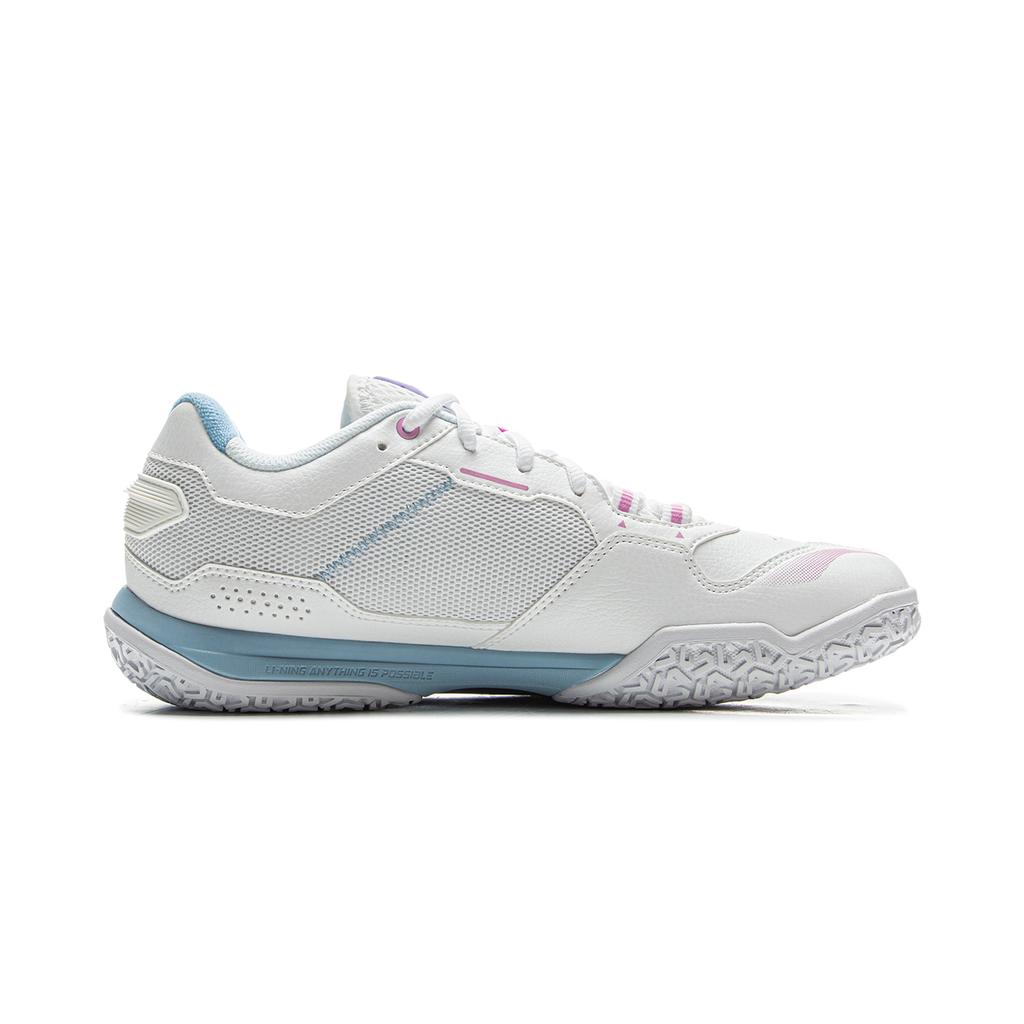 Li Ning Saga 3LITE Амортизирующие износостойкие низкие бадминтонные кроссовки унисекс стандартные белые AYTV003-1