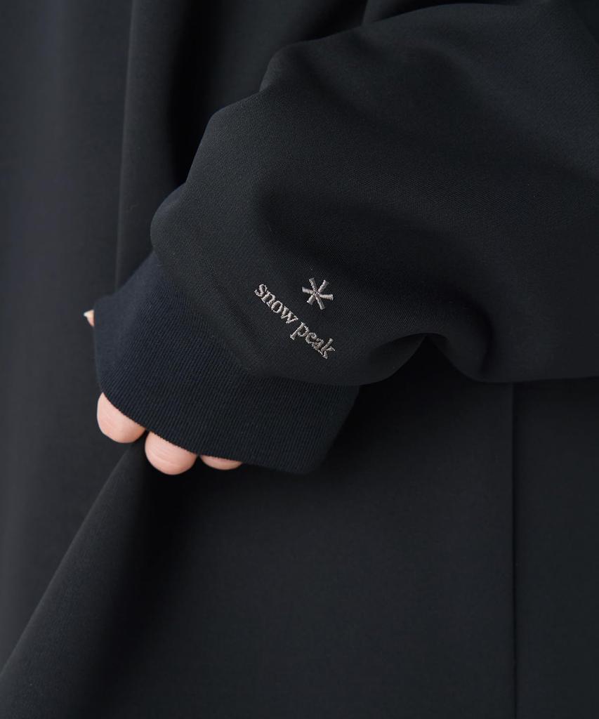 Snow Peak Double Knit Pullover Knit Sweater Cut and Sew Long Sleeve BLACK M CS-26SU007 T-Shirt Men's Women's