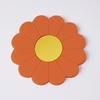 Flower Cup Holder Mat Heat-Resistant Silicone Cup Pad Round Daisy Car Storage Mat  Car Interior