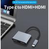 Распределитель 2 в 1, совместимый с Type-C и HDMI, USB3.1 HD 4K, двухпортовый двухпортовый дисплей с одновременным отображением Type-C