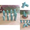 Artistic 1pc Natural Blue Amazonite Stone Column Wand For Personal Growth And Wellness