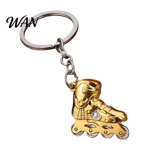 Restored 3D Roller Skate Pendant Zinc Alloy Keychain Pendant, Simulated Shape Gift Key Ring, Multiple Colors Practical Hanging Charm