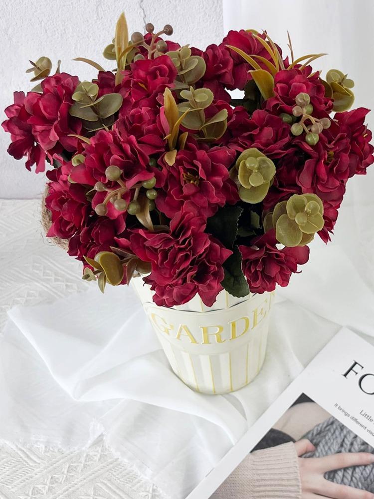 2 Bouquets of Silk Fake Flower Artificial Cherry Blossoms for Wedding Home Table Christmas Decoration Arrangements