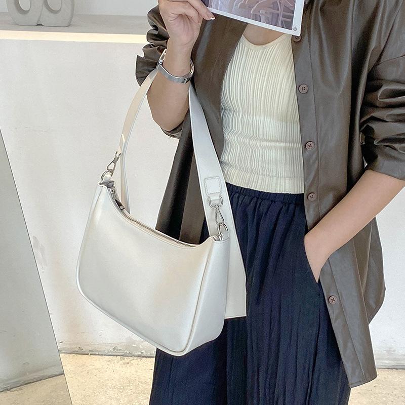 Crescent Bag Soft Leather French Shoulder Bag for Women Women's Underarm Bag