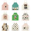 Cooking Home Kitchen Apron Cartoon Cat Print Sleeveless Color Apron Men Women Baking