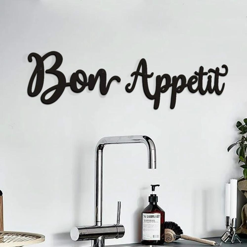 Bon Appetit Настенный декор Металлическая вывеска Фермерская кухня Искусство Bon Appetit Настенный декор Металлическая вывеска Фермерская кухня Искусство