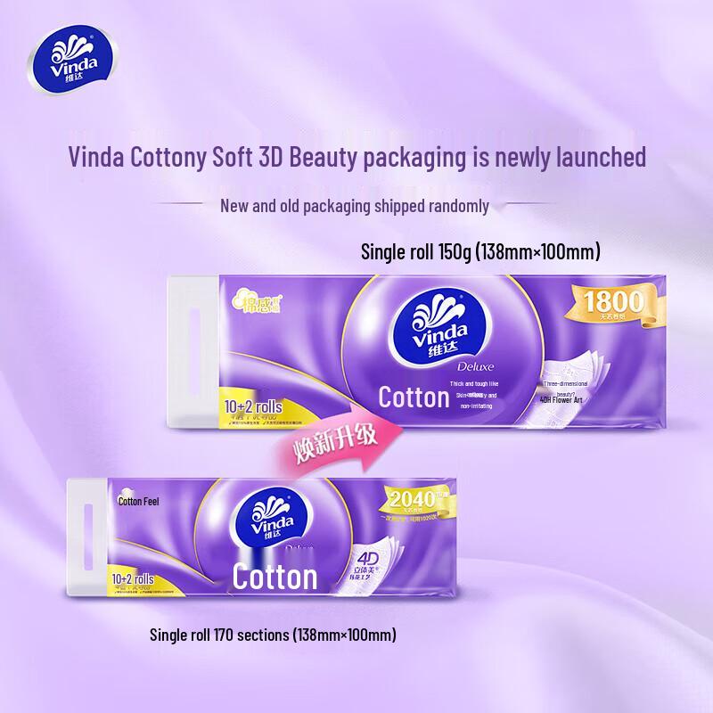 Vinda V4657 Soft & Strong 4-Ply Toilet Paper