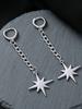 1 пара Рок Панк Серьги с цепочками и кисточками в виде восьмиконечной звезды Унисекс Готические Пирсинг Серьги Небесные Серьги Полярная звезда Восьмилучевая звезда