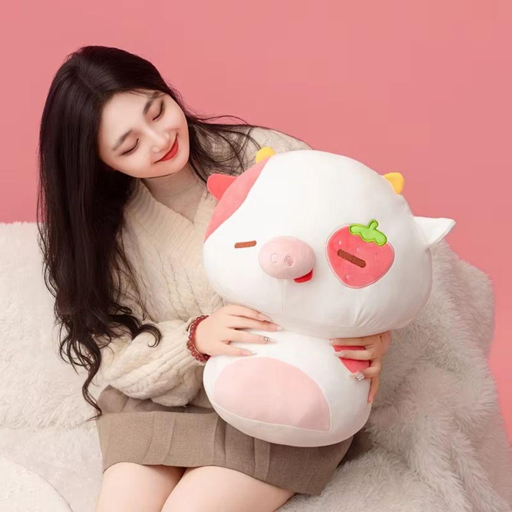 Fluffy Strawberry Pig Plush Toys Collection Pink Girlish Heart Cute Toy Kids Holiday Gifts
