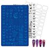 Nail Art Printing Steel Plate Lace Butterfly Rose Flower Floating Tie Plaid Pattern Nail Art Transfer Template Mold