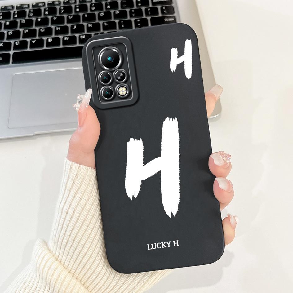 Чехол для Infinix Note 11 Pro Чехол для Infinix Note 11 11s Чехол Простой Буквы от А до Я Мягкий Силиконовый Бампер Для Infinix Note 12 G88 Funda