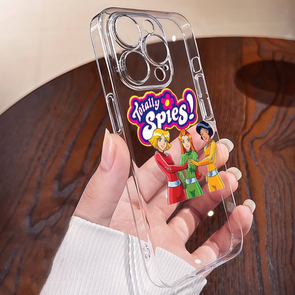 Чехол для телефона Totally Spies Для IPhone 17 16 15 14 11 Pro Max 13 12 Mini 17Air 16e Ударопрочный Мягкий Прозрачный Чехол Coque
