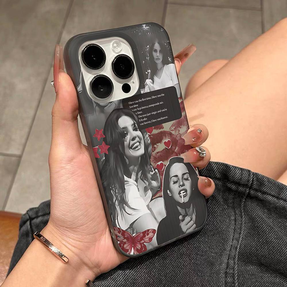 Певица Лана Дель Рей Гофрированный Узор Для IPhone 17 16 15 14 13 12 11 16 Pro Max Plus Pro Нескользящий Чехол Для Телефона