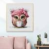 New Arrival 5D DIY Full Circle Diamond Painting "Pink Owl" Embroidery Cross Stitch Home Decor Gift