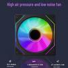 Бесшумный вентилятор охлаждения Prism 4Pro ARGB 12 см белого цвета с синхронным управлением температурой для настольных компьютеров