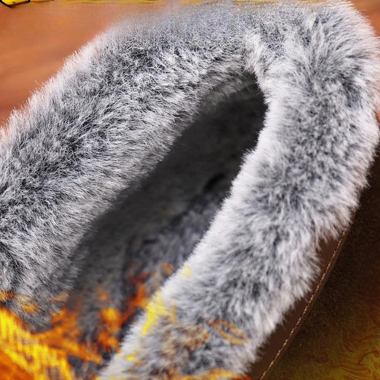 Зимняя мужская хлопковая обувь Супер теплая плюшевая Противоскользящая Удобная Повседневная уличная мужская обувь Износостойкие Модные ботильоны