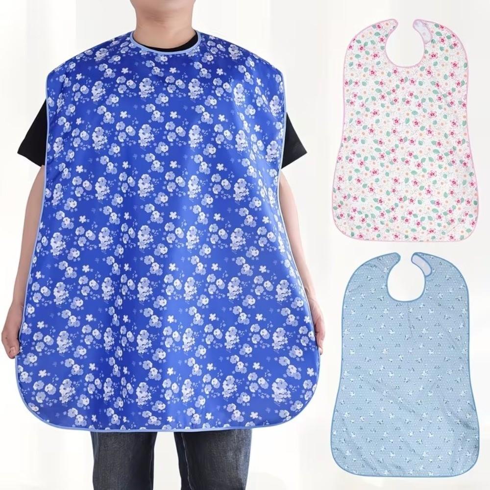 Washable Elderly Eating Bib Waterproof Adult Bib Clothing Protectors for Elderly Nursing Home Use