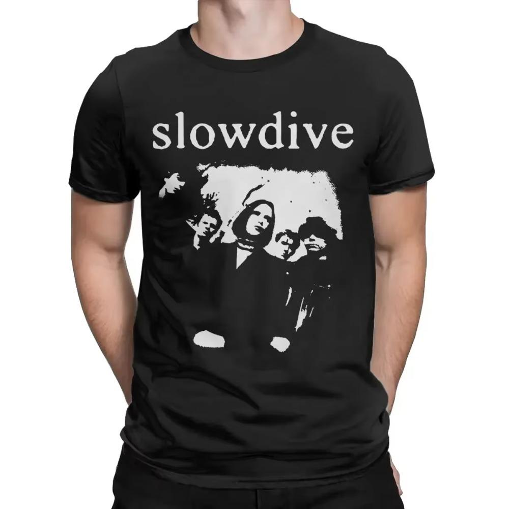 Мужская футболка Slowdive, хлопковая одежда для отдыха, футболки с коротким рукавом и круглым вырезом, размер 6XL
