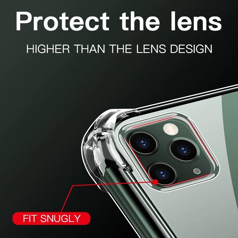 Противоударный силиконовый прозрачный чехол для iPhone 13 11 12 14 15 Pro 13, мини-защитный чехол для IPhone XS MAX XR 7 8 Plus SE