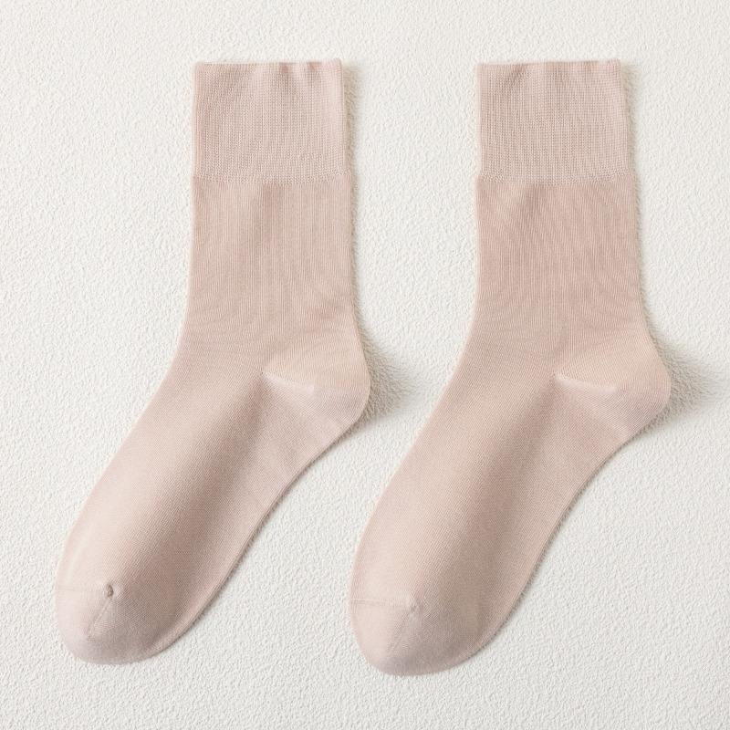 Женские весенне-летние тонкие хлопковые однотонные дезодорирующие влагоотводящие носки-трубы без косточек