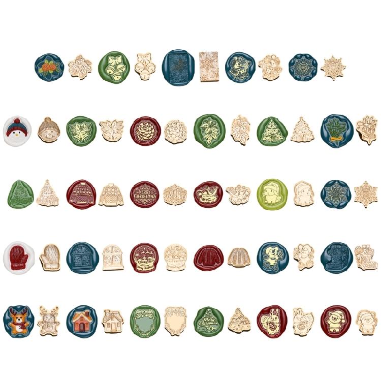 Винтажная рождественская головка для сургучной печати для свадебных приглашений, конвертов, скрапбукинга, сменные головки для тисненых сургучных печатей