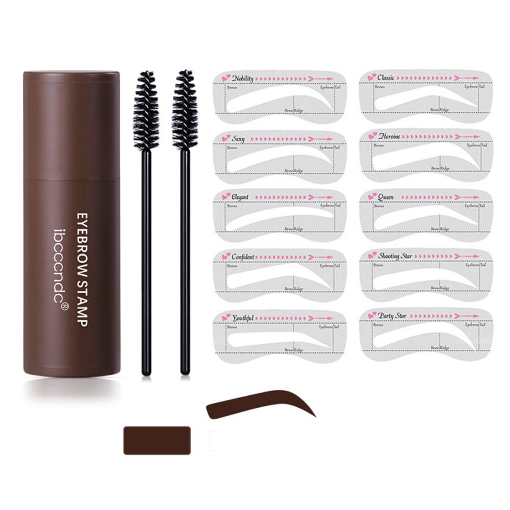 10 Kinds Reusable Eyebrow Stencils Brow Stamp Shaping Kit Eyebrow Stamp Shaping Makeup Set One Step