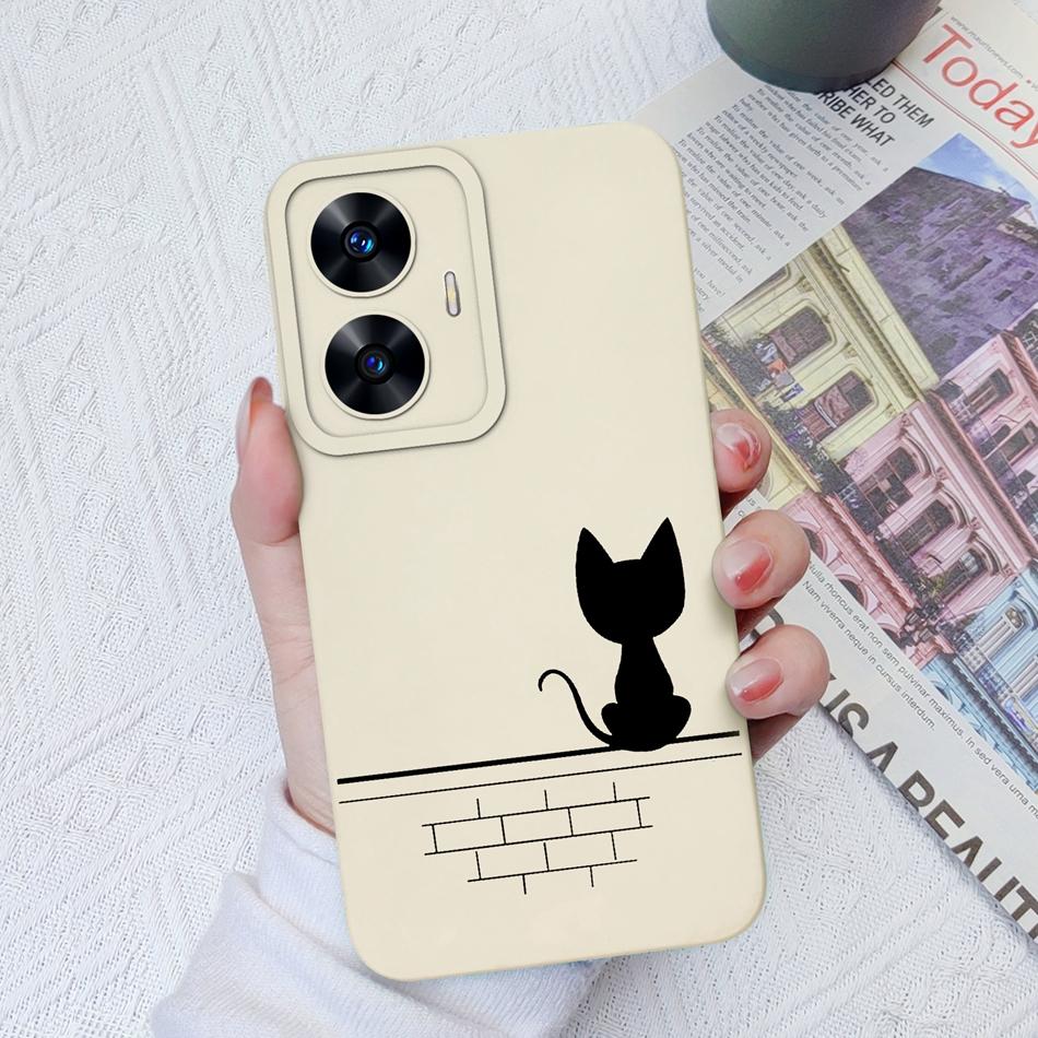 Чехол для телефона OPPO Realme C55 C35 C33 C31 Улучшенная защита камеры Жидкий силиконовый бампер Чехол для Realme C 55 35 33 31
