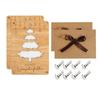 Wooden Christmas Tree Decoration Family Christmas Decor Traditional Blessings Engraved Money Tree Board Double-sided for Money