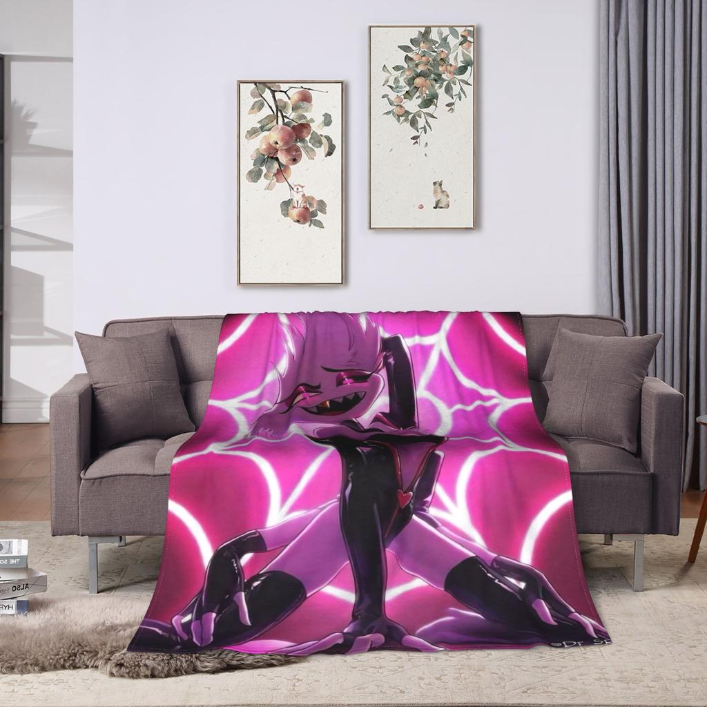 Cartoon H-Hazbin HotelS Flannel Blanket Winter Warm Soft Bedding Throws for Child Home Decor Funny Bedspread Sofa Bed Cover